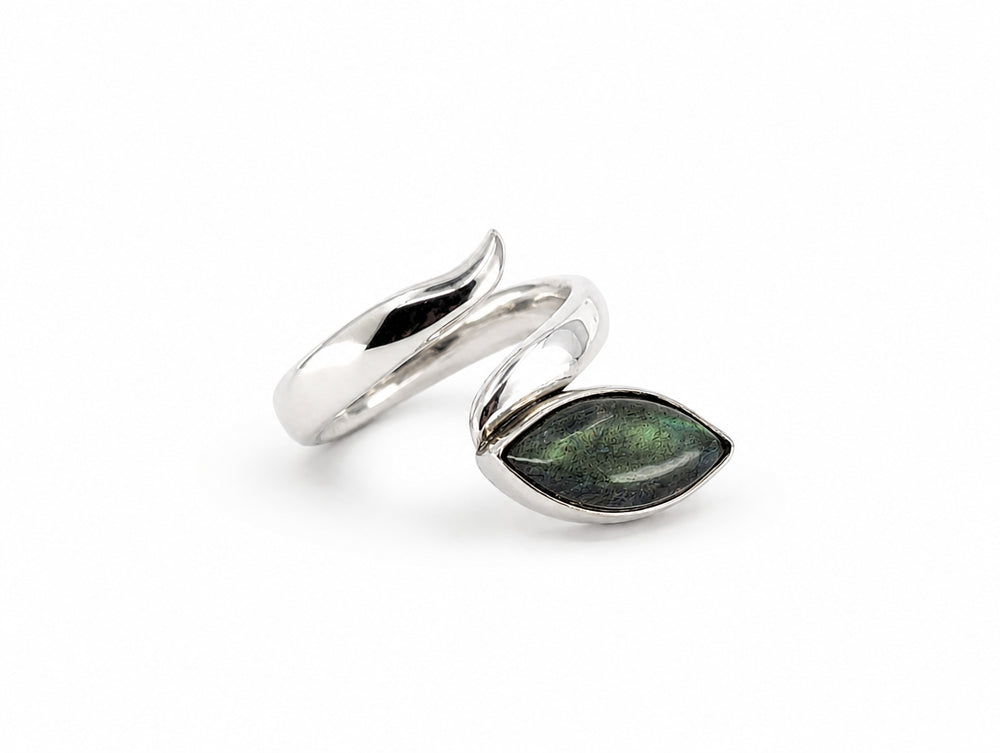 Spiral Ring with Tigers Eye Stone